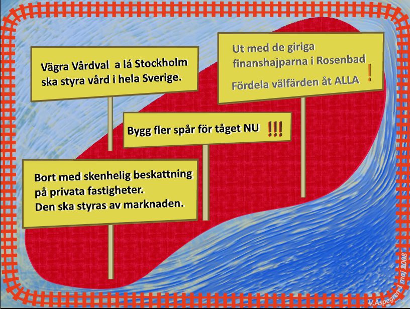 Demonstration den Frsta maj 2008 mot Nya alliansens politik(134kB)